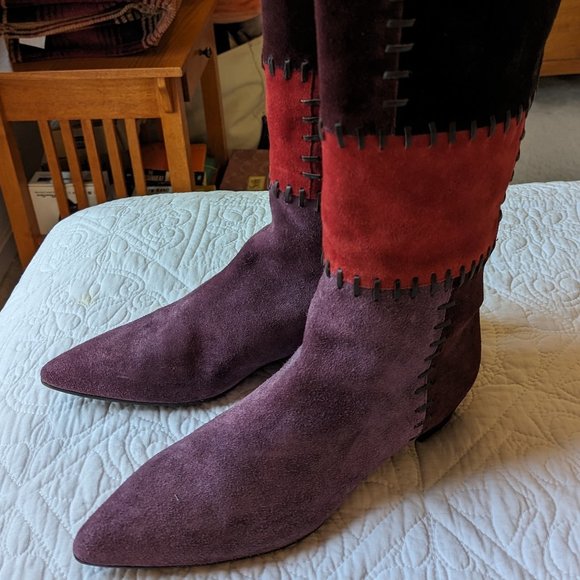 Miu Miu suede low heeled boot  Size 8.5 NWOT - Picture 8 of 16